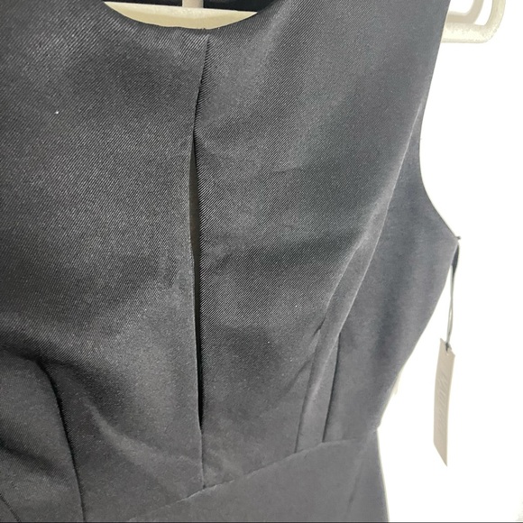 NWT L'AGENCE Trapeze Keyhole Mini Dress in Black - Picture 6 of 7